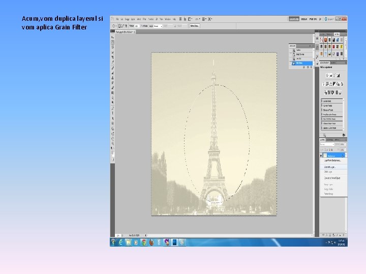 Acum, vom duplica layerul si vom aplica Grain Filter 