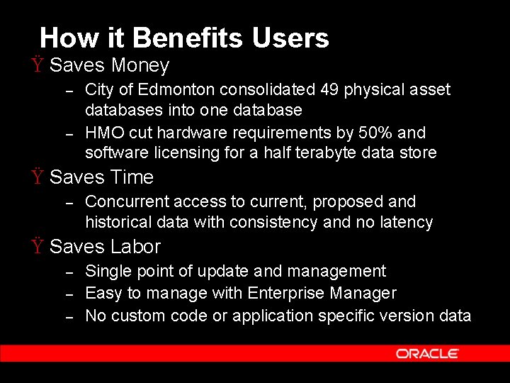 How it Benefits Users Ÿ Saves Money – – City of Edmonton consolidated 49 How it Benefits Users Ÿ Saves Money – – City of Edmonton consolidated 49