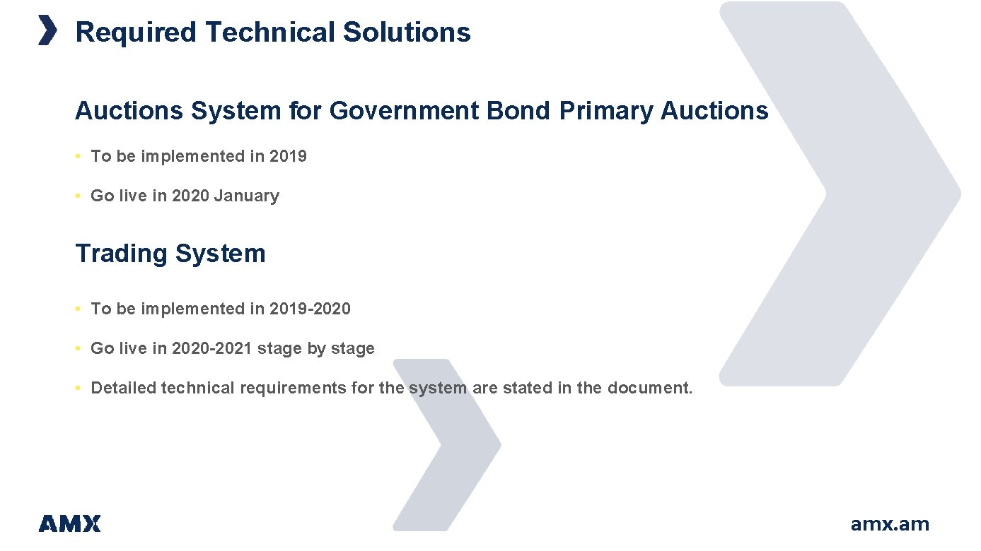 Required Technical Solutions Auctions System for Government Bond Primary Auctions • To be implemented Required Technical Solutions Auctions System for Government Bond Primary Auctions • To be implemented