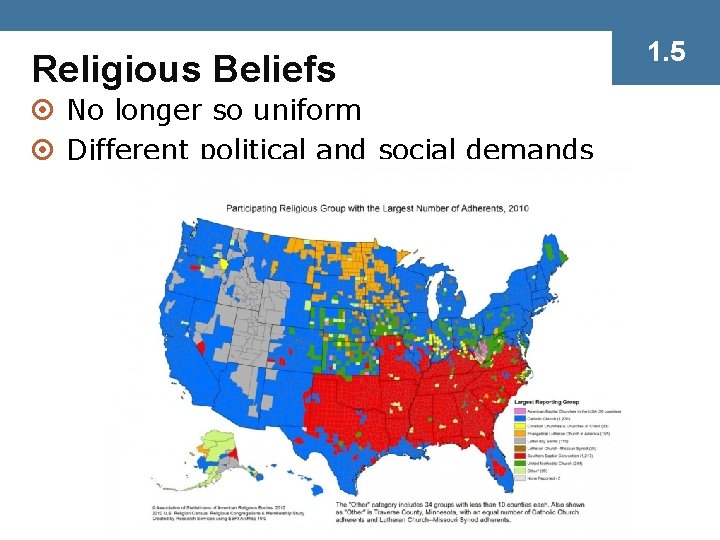 Religious Beliefs ¤ No longer so uniform ¤ Different political and social demands 1.