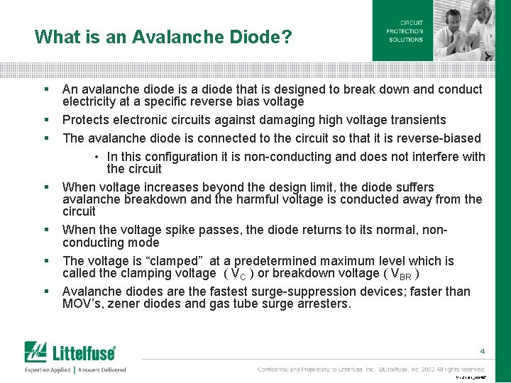 What is an Avalanche Diode? § § § § An avalanche diode is a What is an Avalanche Diode? § § § § An avalanche diode is a