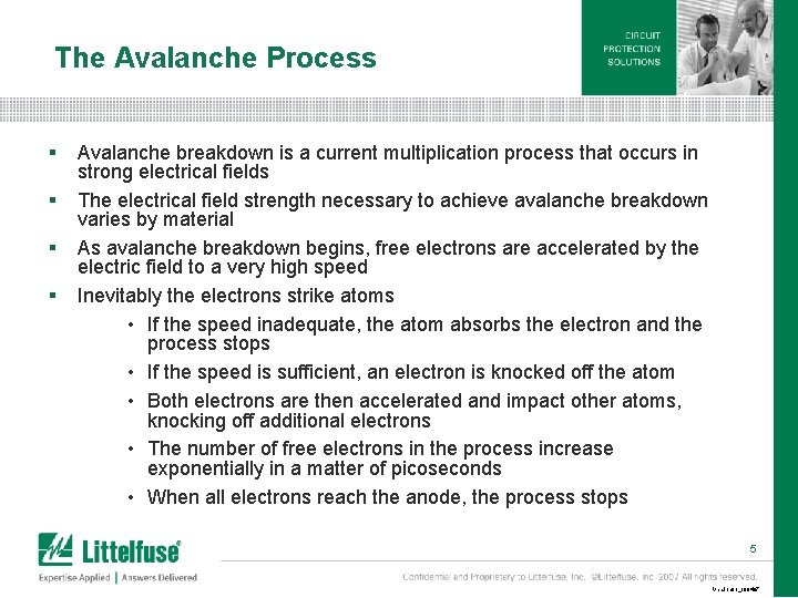 The Avalanche Process § § Avalanche breakdown is a current multiplication process that occurs The Avalanche Process § § Avalanche breakdown is a current multiplication process that occurs