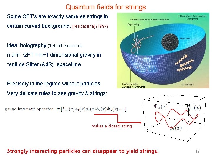 Quantum fields for strings Some QFT’s are exactly same as strings in certain curved