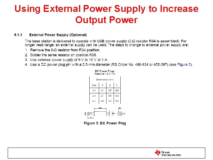Using External Power Supply to Increase Output Power 