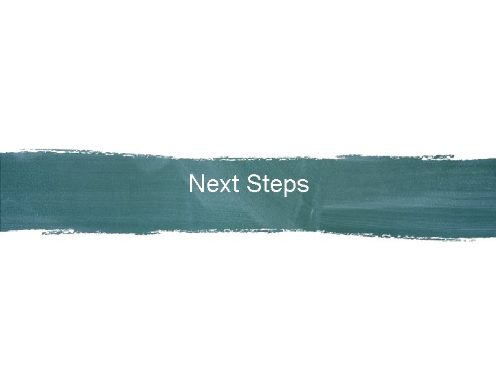 Next Steps 