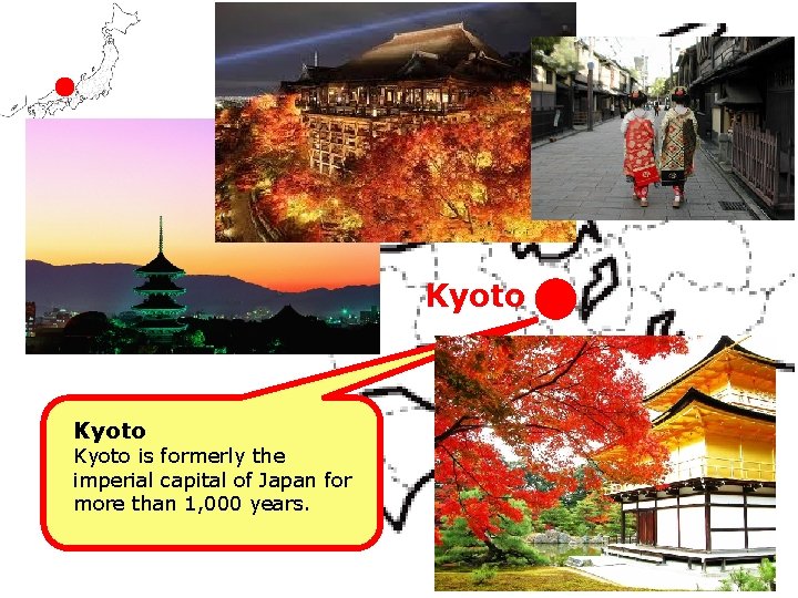 Kyoto is formerly the imperial capital of Japan for more than 1, 000 years. Kyoto is formerly the imperial capital of Japan for more than 1, 000 years.