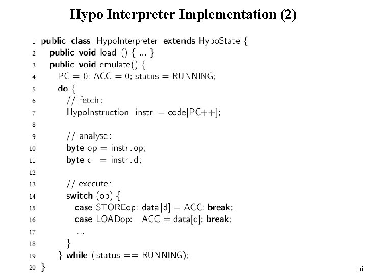 Hypo Interpreter Implementation (2) 16 