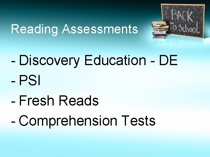 Reading Assessments - Discovery Education - DE - PSI - Fresh Reads - Comprehension