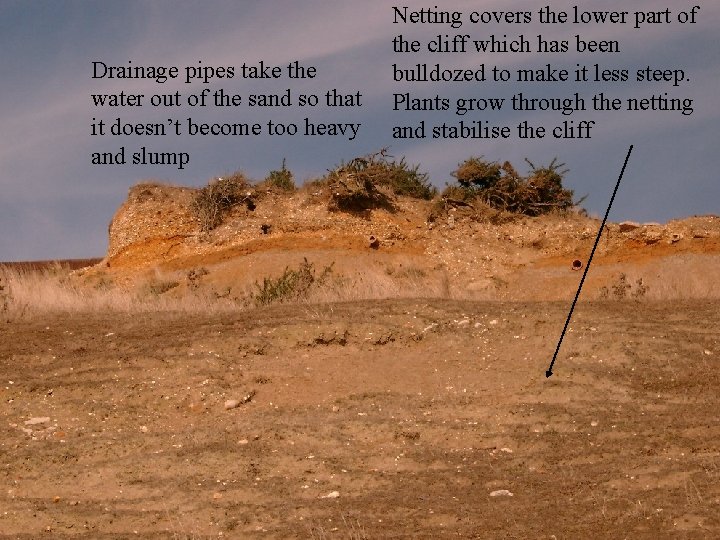 Drainage pipes take the water out of the sand so that it doesn’t become