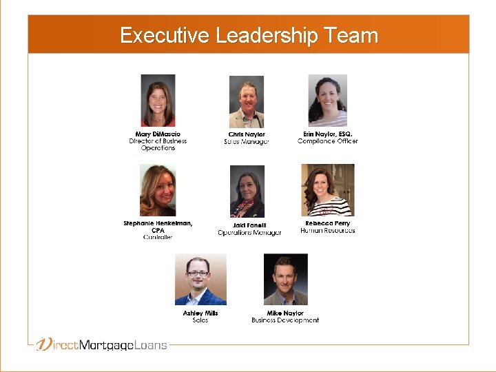 Executive Leadership Team 