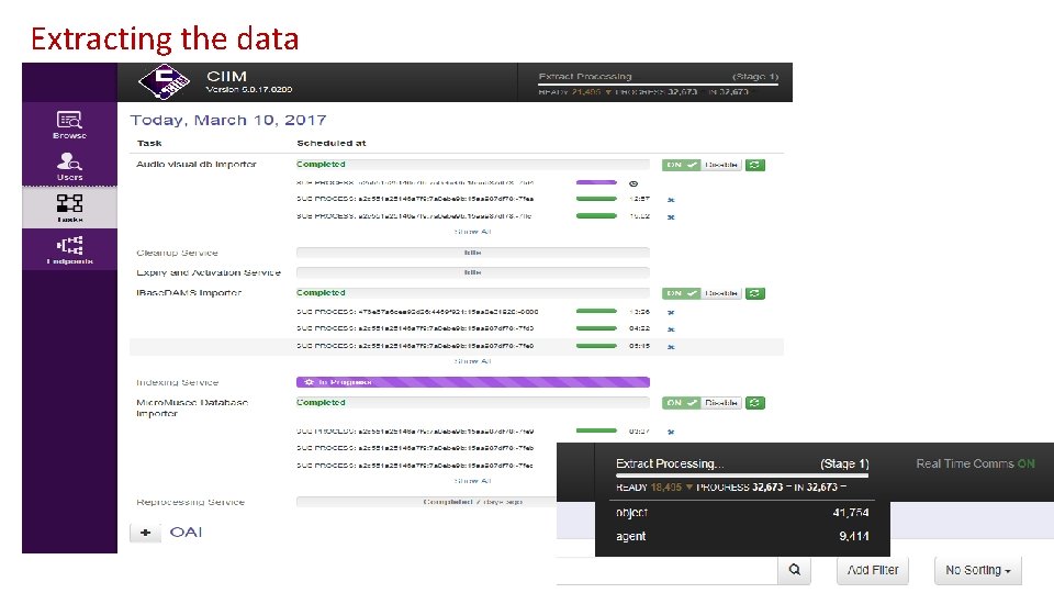 Extracting the data 