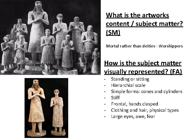 What is the artworks content / subject matter? (SM) Mortal rather than deities -