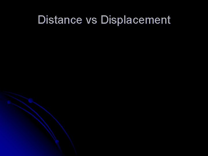 Distance vs Displacement 