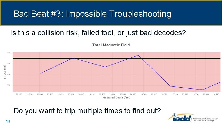 Bad Beat #3: Impossible Troubleshooting Is this a collision risk, failed tool, or just