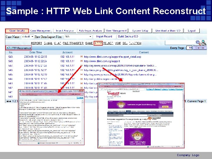 Sample : HTTP Web Link Content Reconstruct Company Logo 