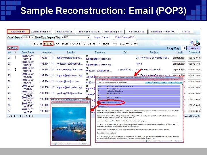 Sample Reconstruction: Email (POP 3) 