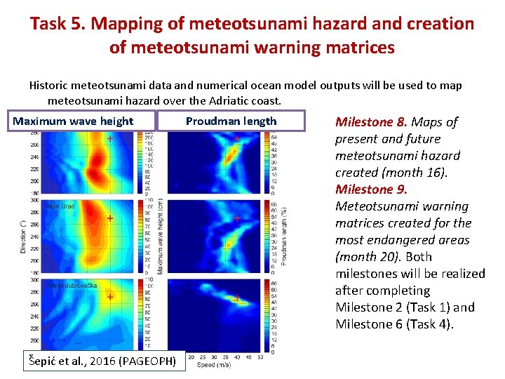 Task 5. Mapping of meteotsunami hazard and creation of meteotsunami warning matrices Historic meteotsunami
