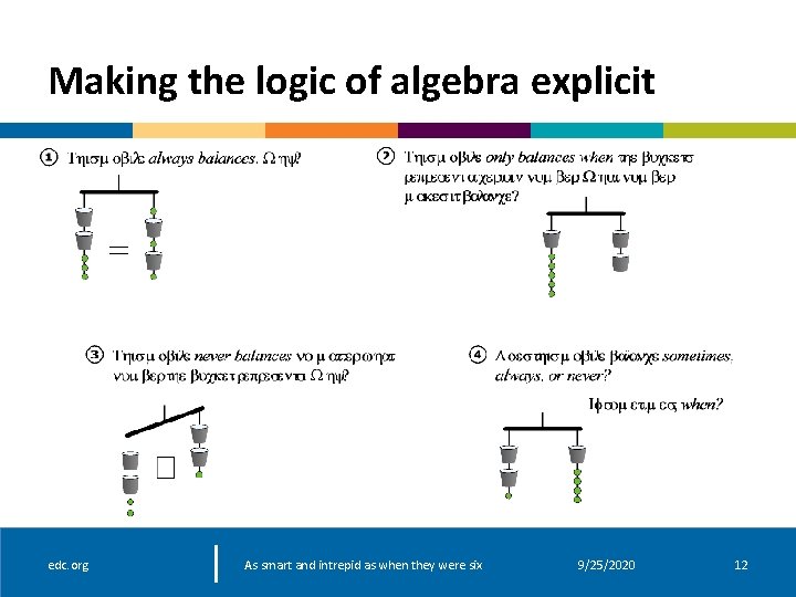 Making the logic of algebra explicit edc. org As smart and intrepid as when Making the logic of algebra explicit edc. org As smart and intrepid as when