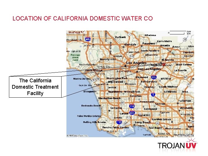 LOCATION OF CALIFORNIA DOMESTIC WATER CO The California Domestic Treatment Facility 