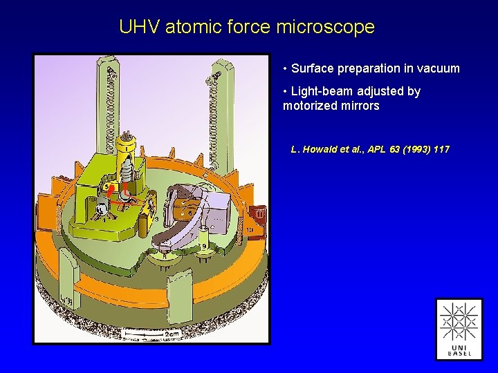 UHV atomic force microscope • Surface preparation in vacuum • Light-beam adjusted by motorized