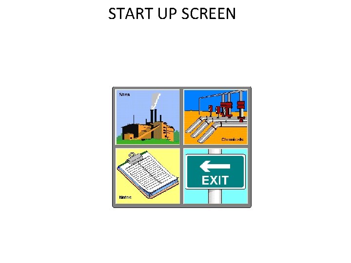 START UP SCREEN 