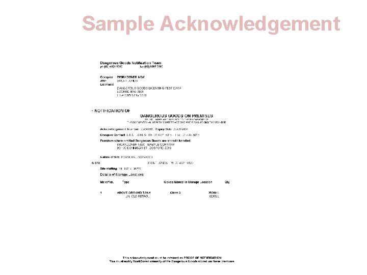 Sample Acknowledgement 