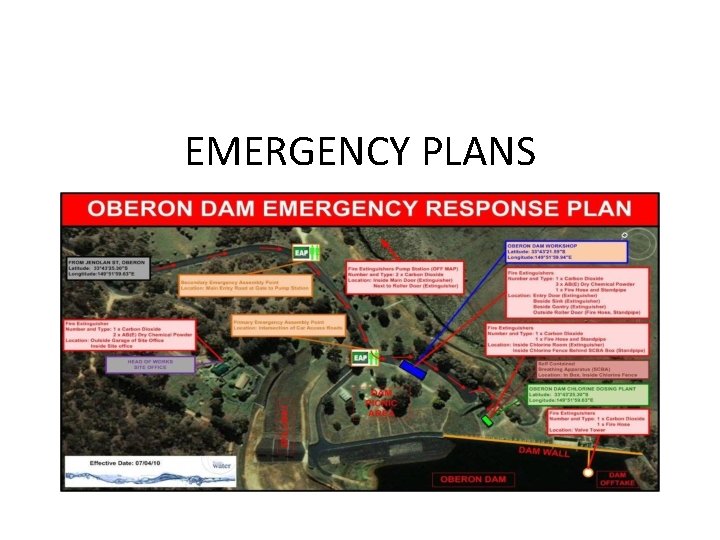 EMERGENCY PLANS 