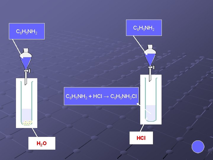 C 6 H 5 NH 2 + HCl → C 6 H 5 NH