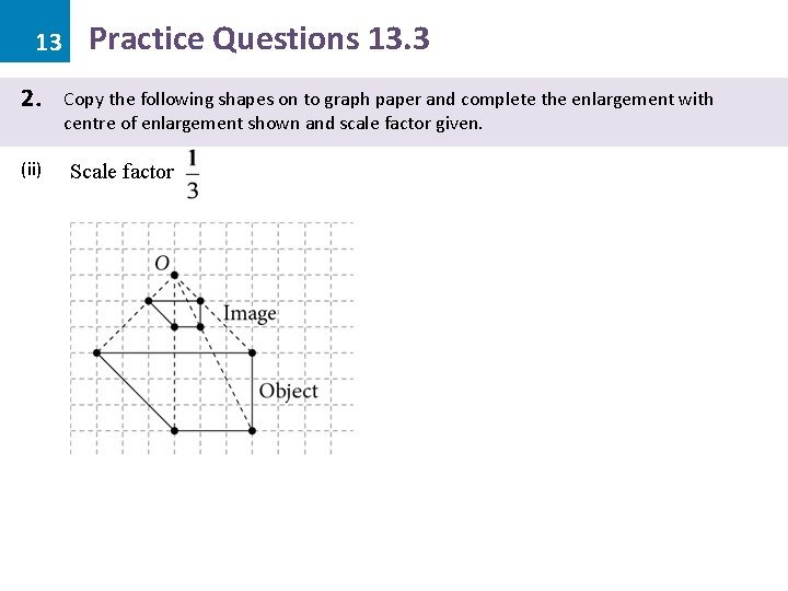 13 2. (ii) Practice Questions 13. 3 Copy the following shapes on to graph