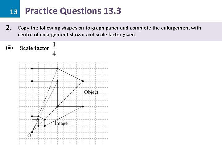 13 2. (iii) Practice Questions 13. 3 Copy the following shapes on to graph