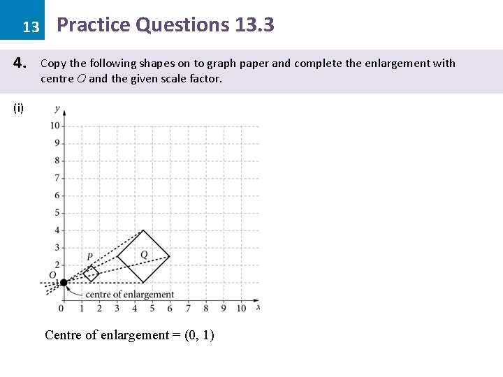 13 4. Practice Questions 13. 3 Copy the following shapes on to graph paper