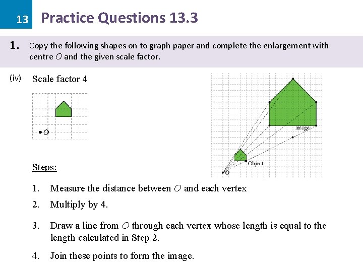 Practice Questions 13. 3 13 1. (iv) Copy the following shapes on to graph