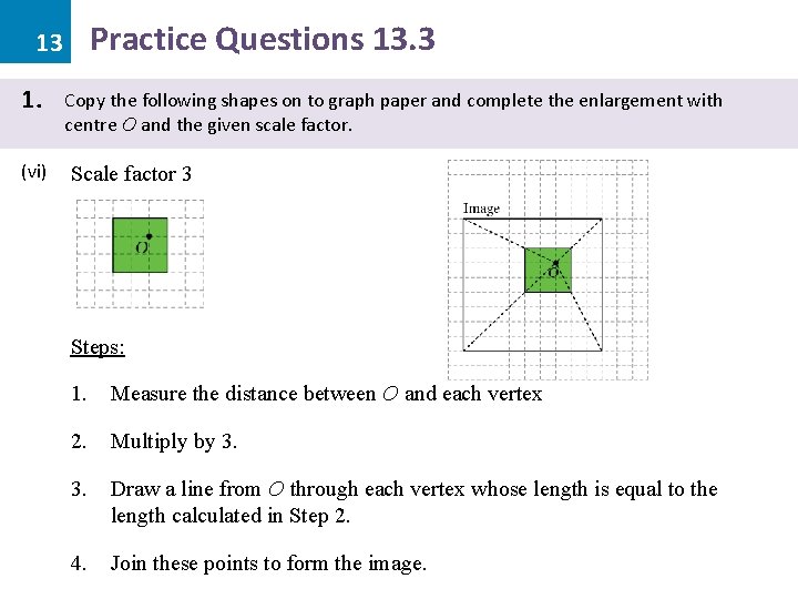 Practice Questions 13. 3 13 1. (vi) Copy the following shapes on to graph