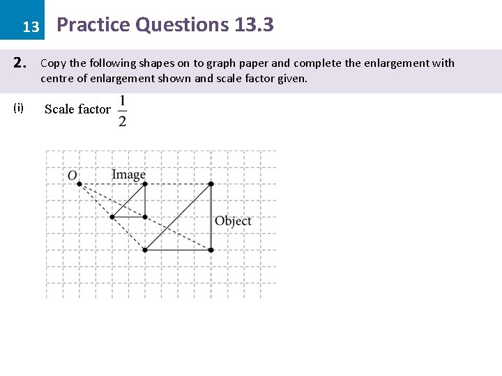 13 2. (i) Practice Questions 13. 3 Copy the following shapes on to graph