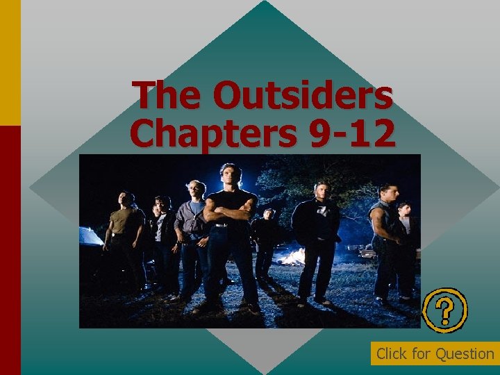 The Outsiders Chapters 9 -12 Click for Question 