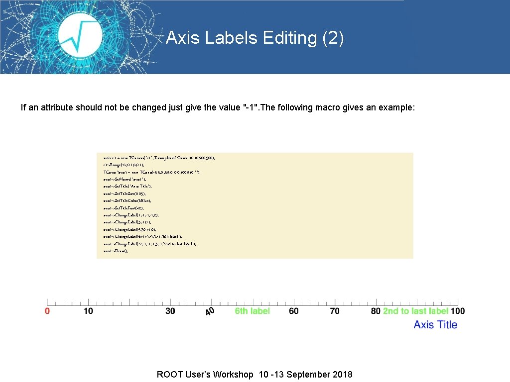 Axis Labels Editing (2) If an attribute should not be changed just give the