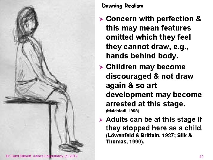 Dawning Realism Concern with perfection & this may mean features omitted which they feel Dawning Realism Concern with perfection & this may mean features omitted which they feel