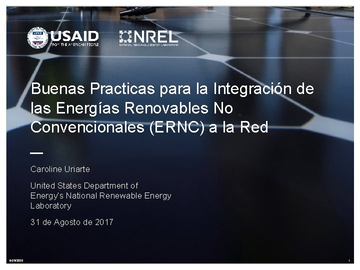 Buenas Practicas para la Integración de las Energías Renovables No Convencionales (ERNC) a la