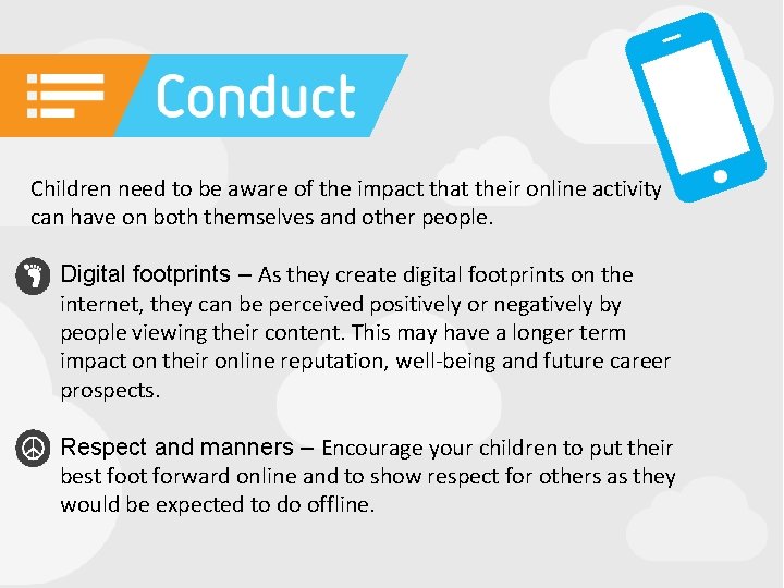 Children need to be aware of the impact that their online activity can have