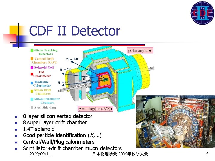 CDF II Detector n n n 8 layer silicon vertex detector 8 super layer