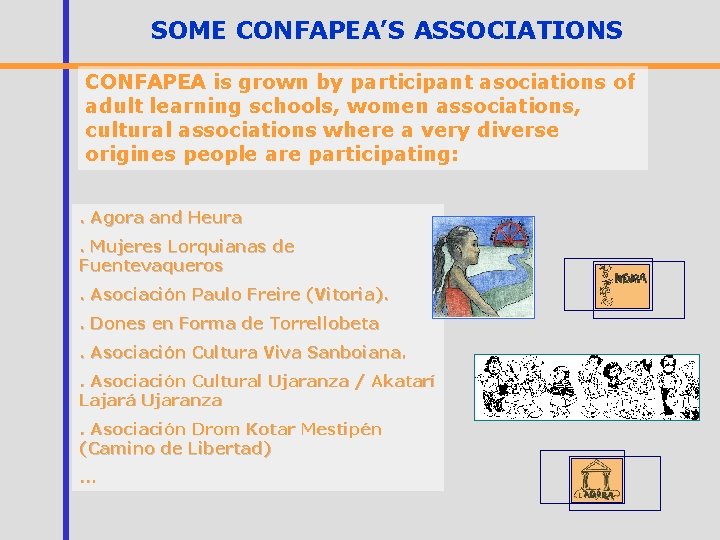 SOME CONFAPEA’S ASSOCIATIONS CONFAPEA is grown by participant asociations of adult learning schools, women