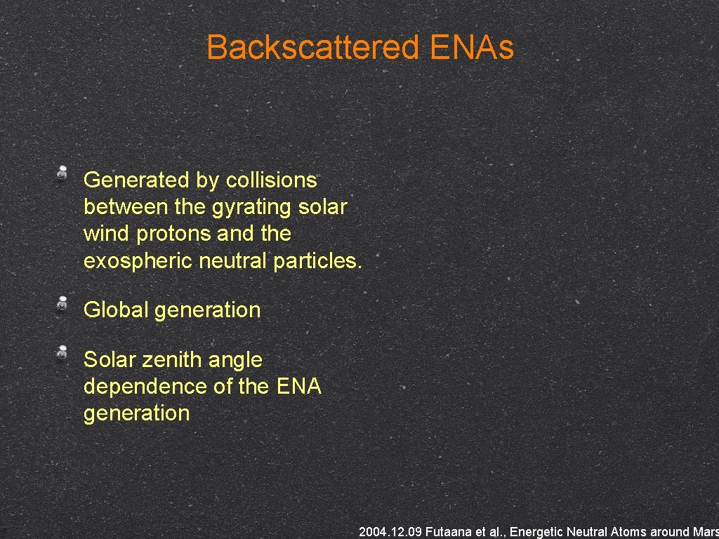 Backscattered ENAs Generated by collisions between the gyrating solar wind protons and the exospheric