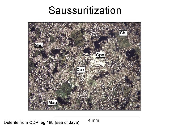 Saussuritization Dolerite from ODP leg 180 (sea of Java) 