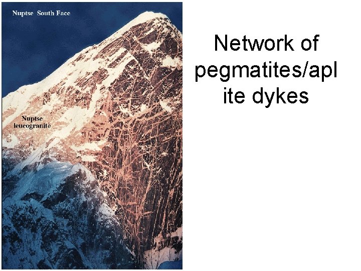 Network of pegmatites/apl ite dykes 