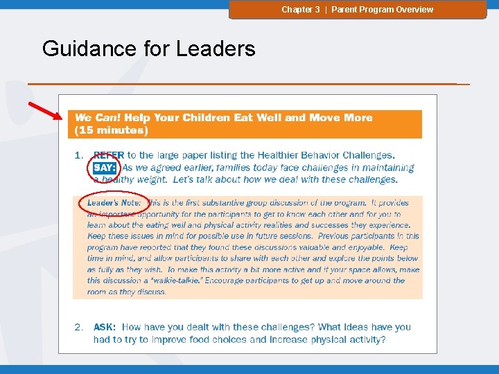 Chapter 3 | Parent Program Overview Guidance for Leaders 