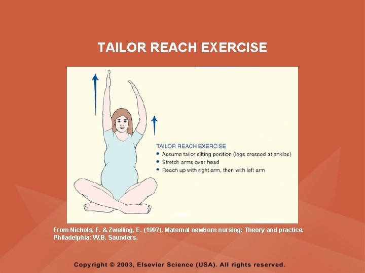TAILOR REACH EXERCISE From Nichols, F. & Zwelling, E. (1997). Maternal newborn nursing: Theory