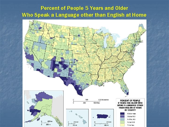 Percent of People 5 Years and Older Who Speak a Language other than English