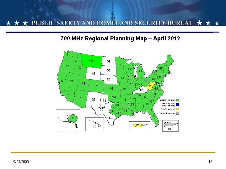 700 MHz Regional Planning Map – April 2012 9/25/2020 16 