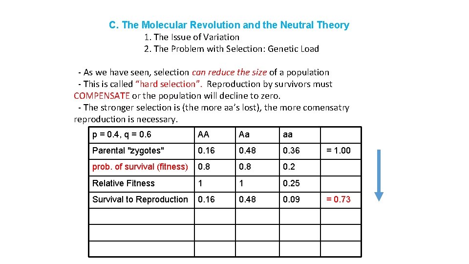 C. The Molecular Revolution and the Neutral Theory 1. The Issue of Variation 2.
