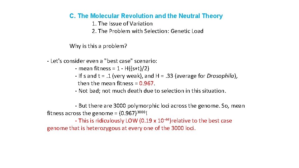 C. The Molecular Revolution and the Neutral Theory 1. The Issue of Variation 2.